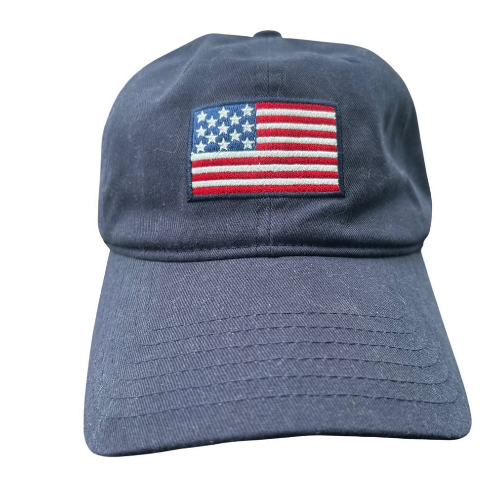 U.S. Polo Assn Since‎ 1890 Navy American Flag Embroidered Dad Hat Cap Strapback